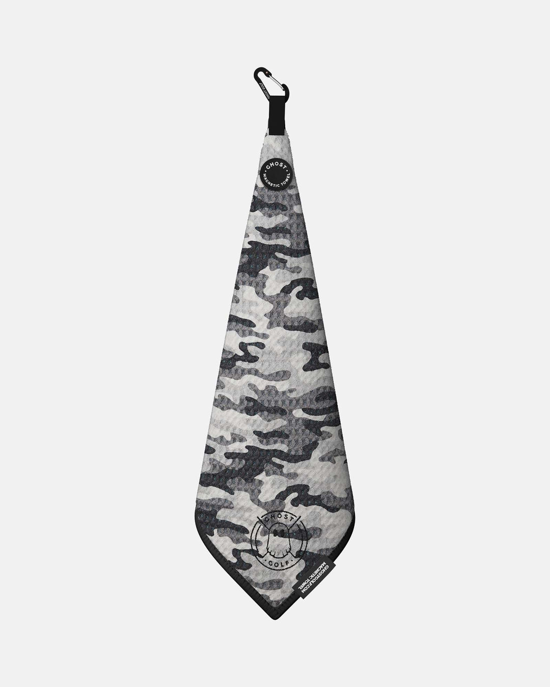 Greenside Towel: Magnet Patch and Carabiner: Color Snow Camo