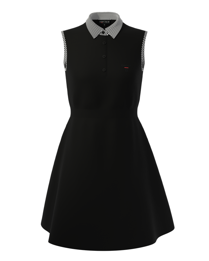 Womens Golf Dress Black#color_black