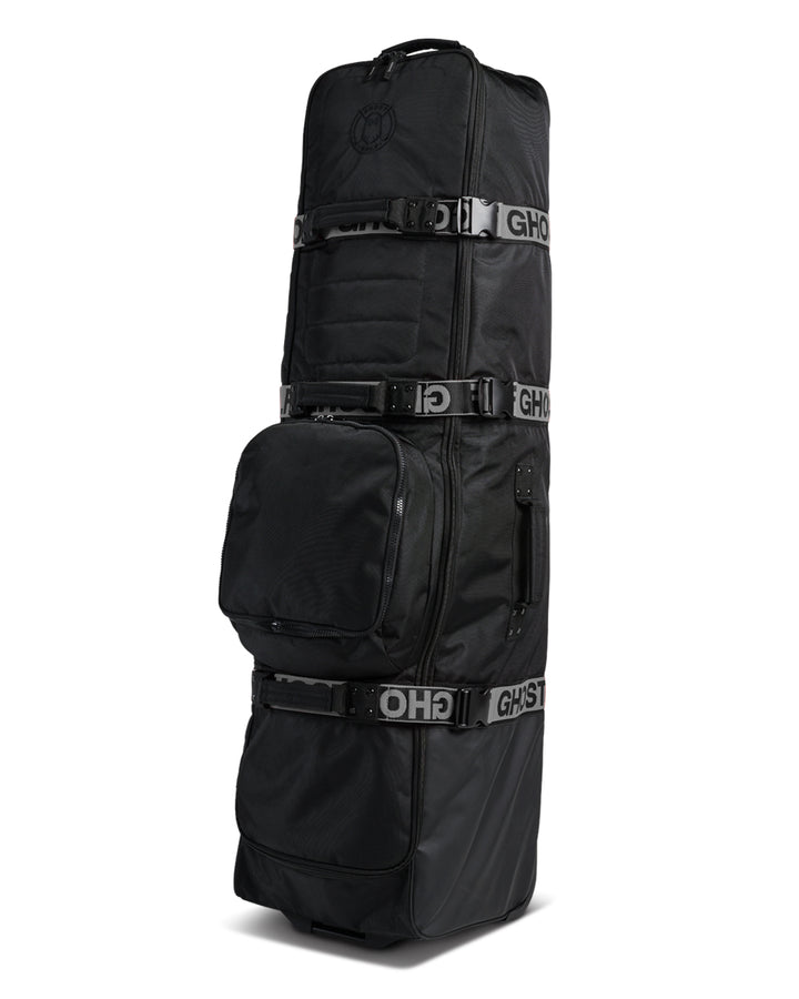 Golf Travel Bag 2.  Black with Grey Nylon strap Webbing. #color_grey-strap