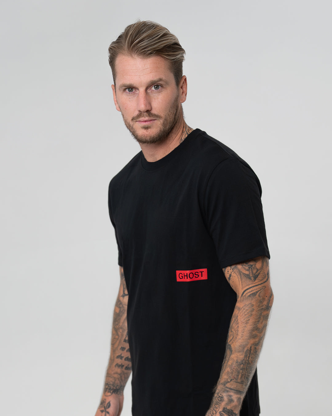 Mens Members Only Graphic Tee on Model#color_black