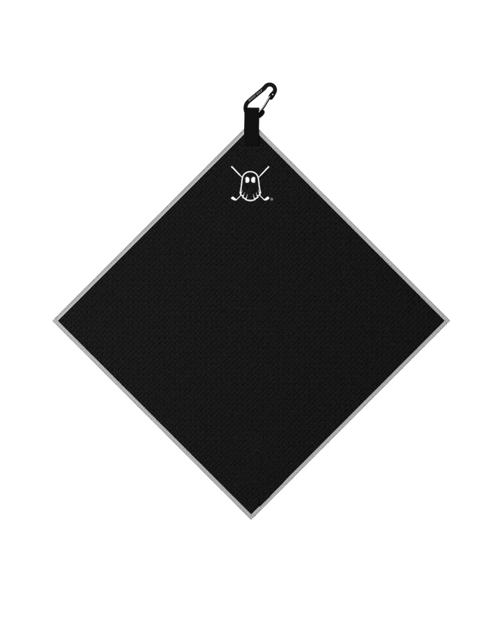 Greenside Towel with Carabiner Black#color_black