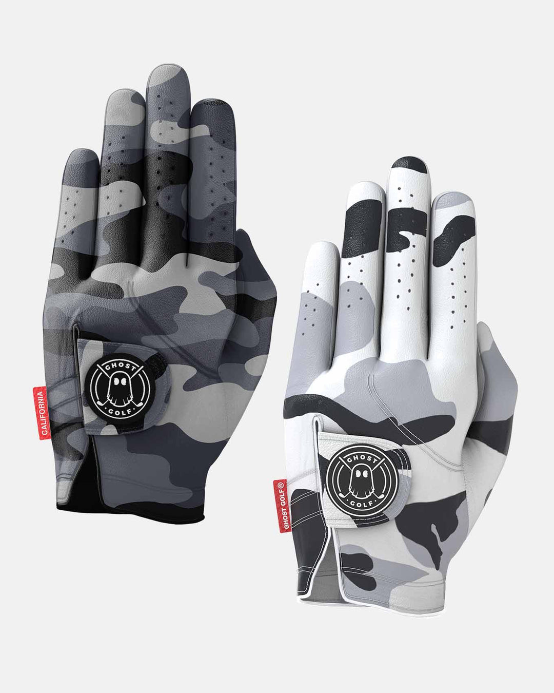 Ghost Golf AAA Cabretta Golf Glove 2 pack Color Snow and Black Camo