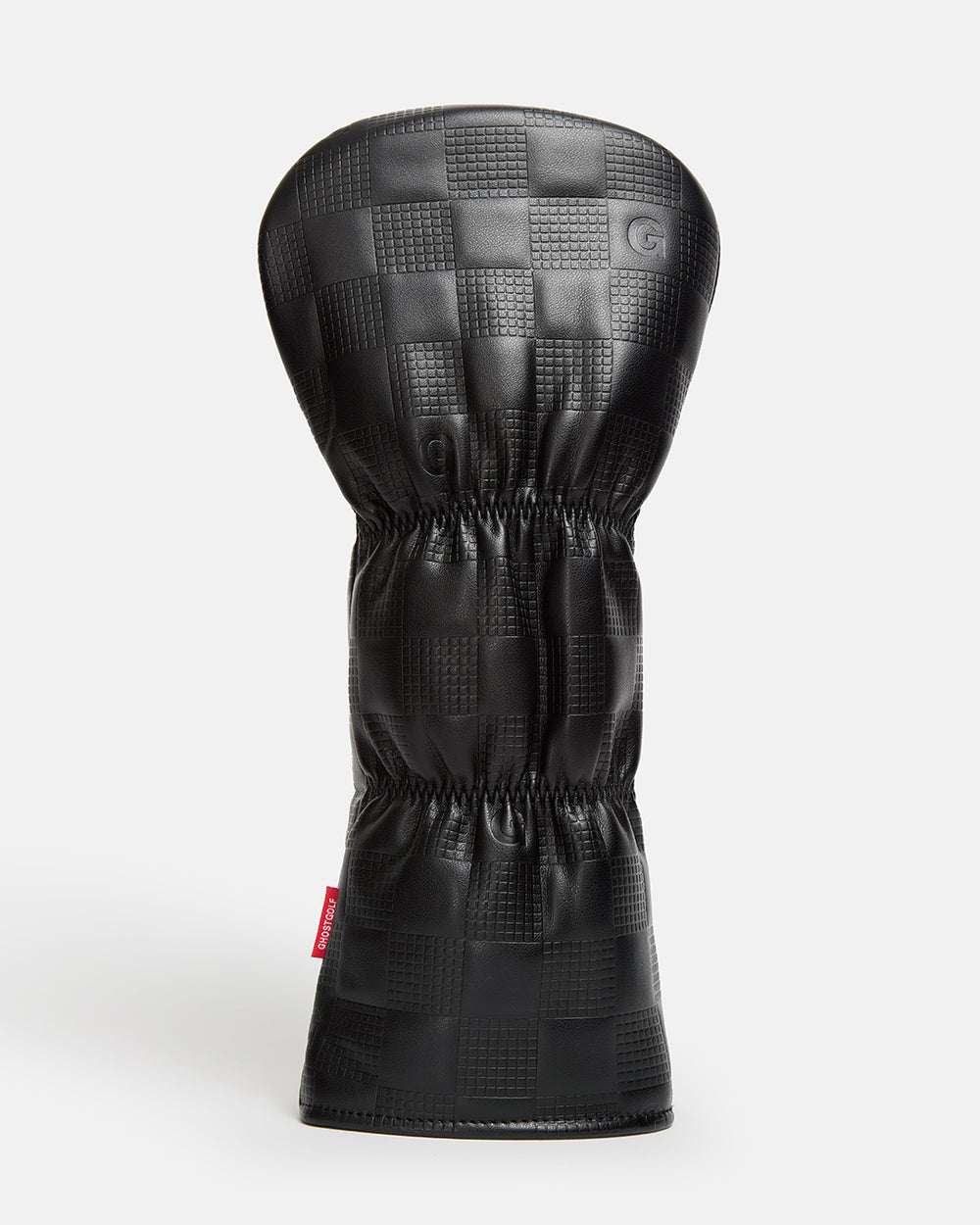 Back product view of the Debossed Black Checkered Driver Head Cover #size_driver