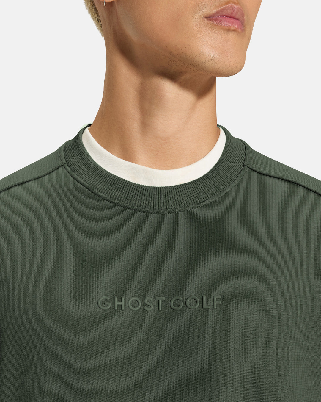 Clubhouse Crewneck_Closeup_Olive #color_olive