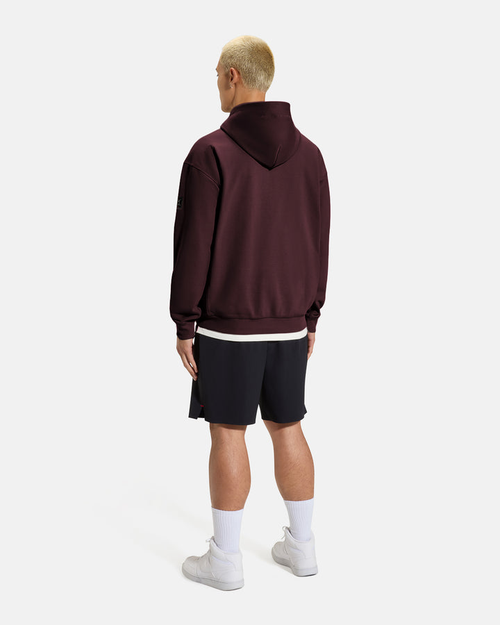Clubhouse Hoodie_Full Body Back_Burgundy #color_burgundy
