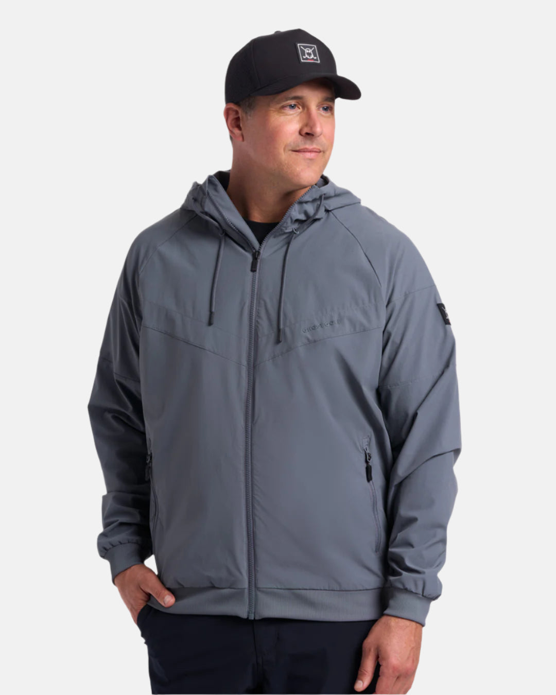 Mens Fairway Hooded Jacket Grey 1#color_grey