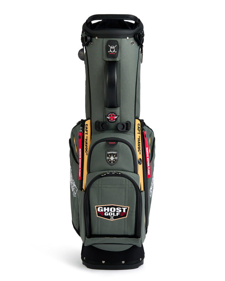 Front Product Shot of G-Suit Anyday Bag with Ghost Golf Embroidered on Ball Pocket