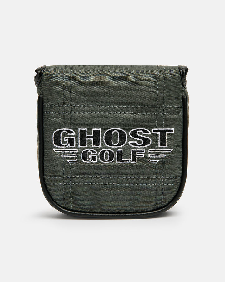 Front Product Shot of G-Suit Secondary Mallet Putter Cover with Ghost Golf Logo 