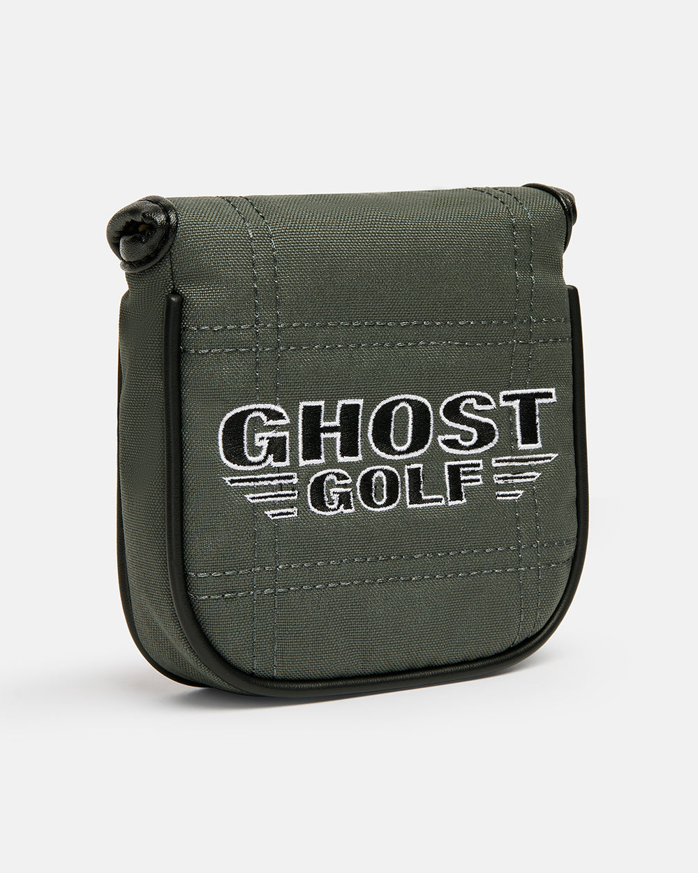 Front Product Shot of G-Suit Secondary Mallet Putter Cover with Ghost Golf Logo embroidered 