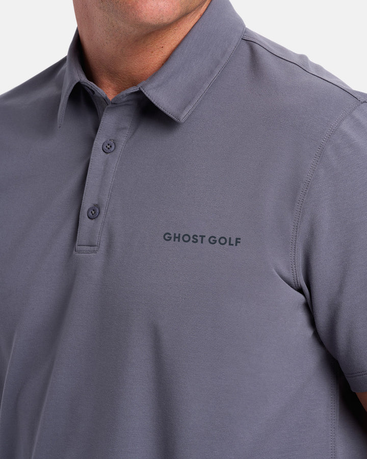 Ghost-Golf-Polo_Grey_Closeup #color_grey