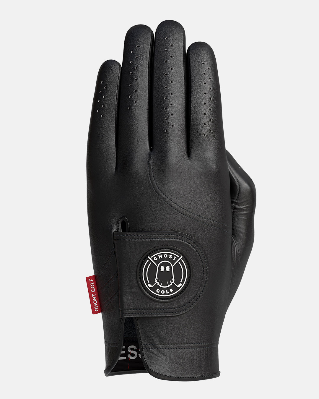 Front Product Shot of Black Glove with Ghost Emblem Patch #color_black