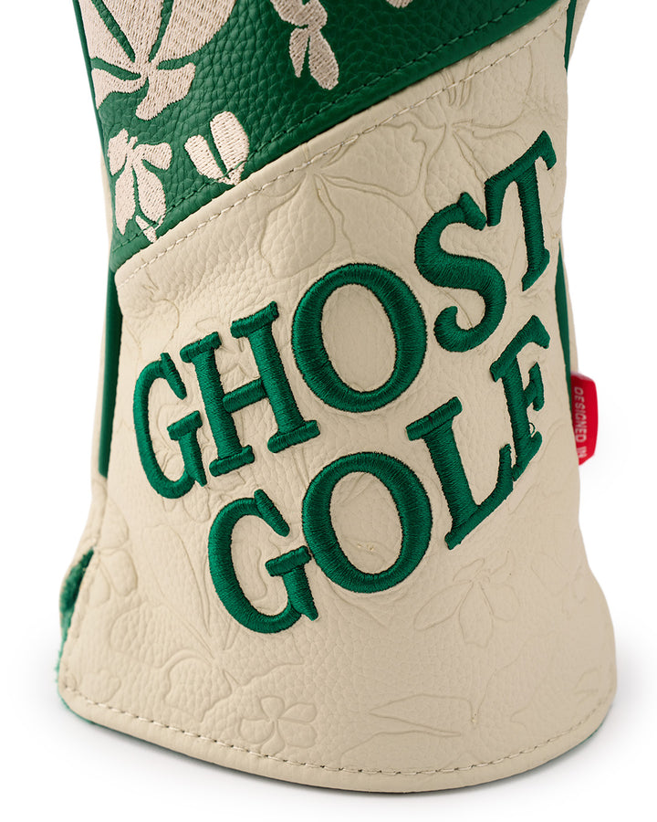Green and Tan Wood Head Cover 1