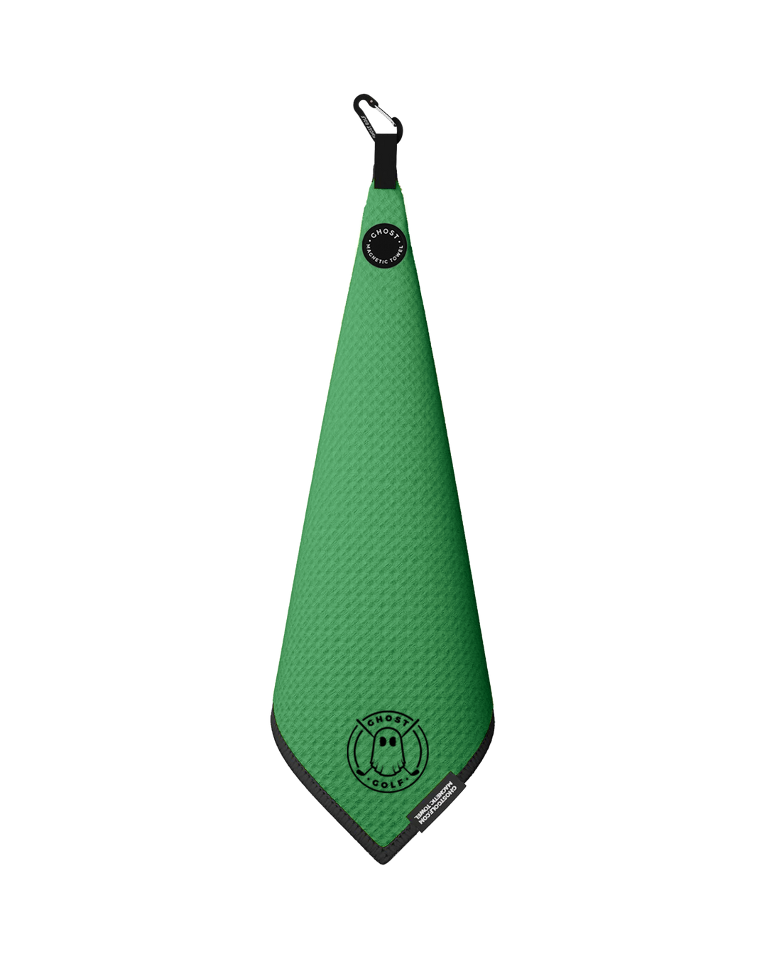 Greenside Towel with Magnet Patch and Carabiner Dark Grey#color_kelly-green