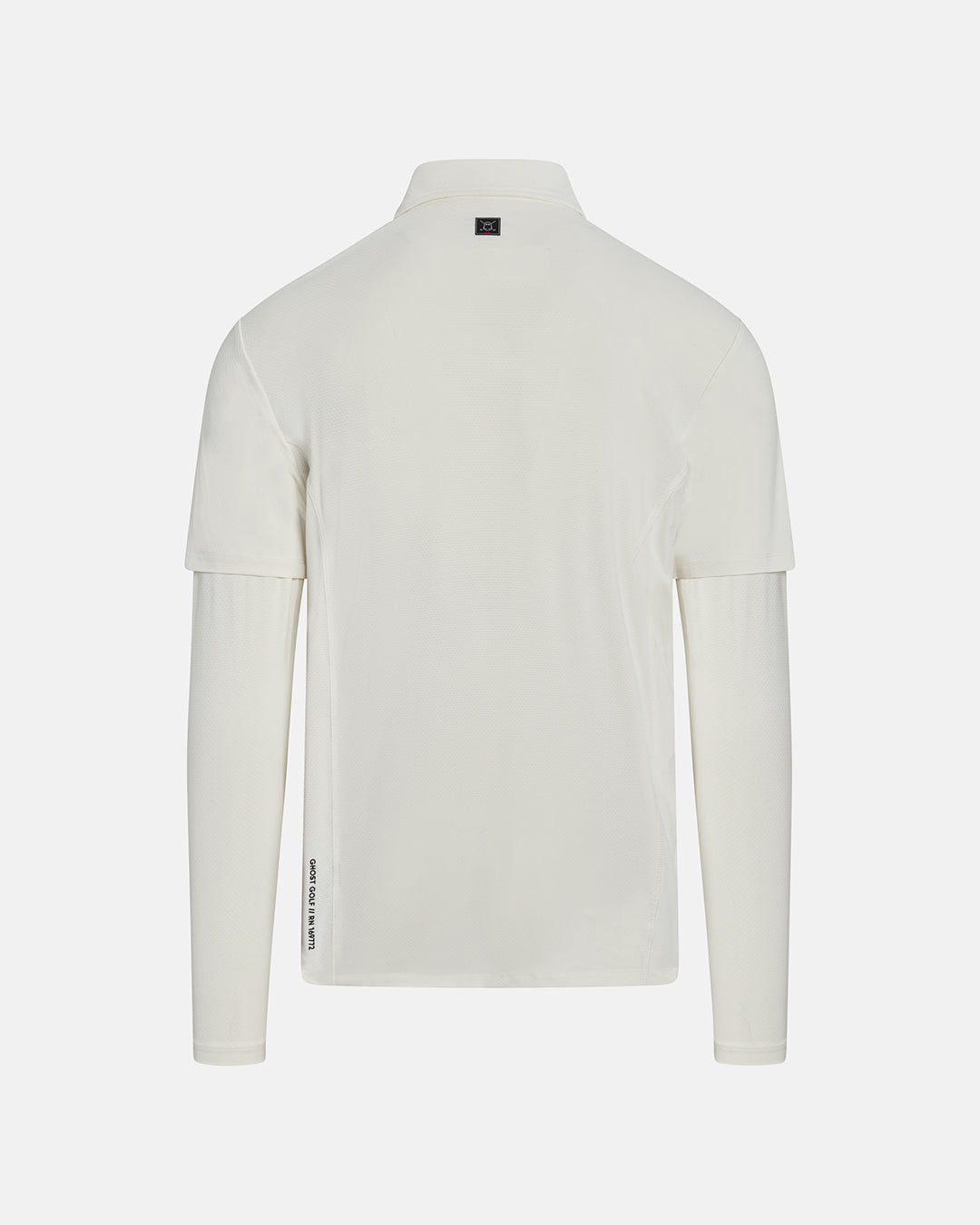 Longsleeve-Polo_Milk-White_Product Back Shot #color_white #color_white