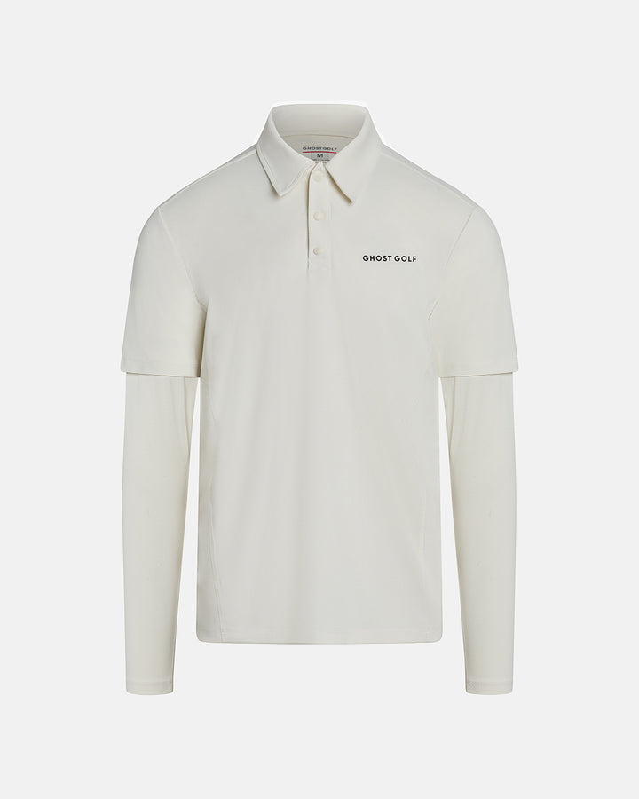Longsleeve-Polo_Milk-White_Product Front Shot #color_white