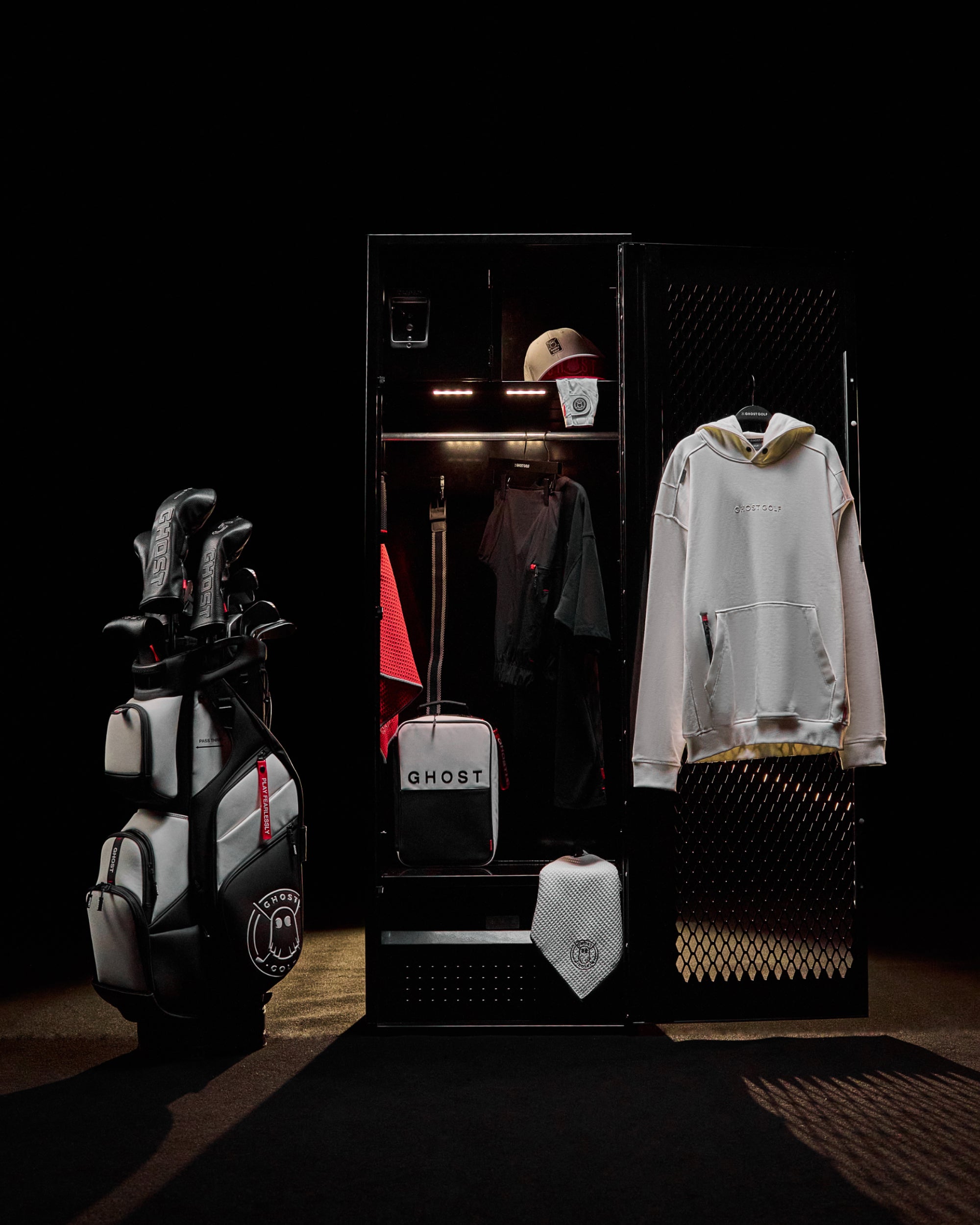 Mobile_-2025_Black_Friday_-_Footer_locker room setting with golf bag and accessories