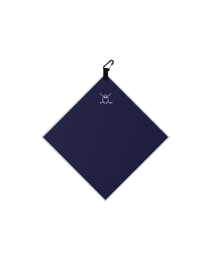 Greenside Towel with Carabiner Navy#color_navy
