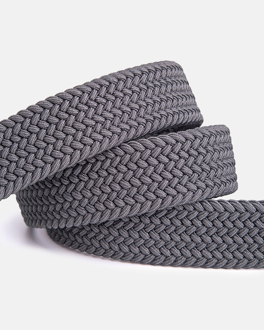 Ghost Golf Dark Grey Belt with Smoke Wolf Grey Buckle Coil View