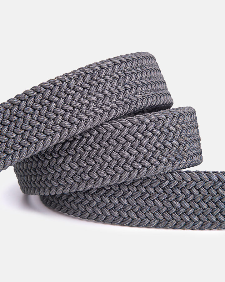 Ghost Golf Dark Grey Belt with Smoke Wolf Grey Buckle Coil View
