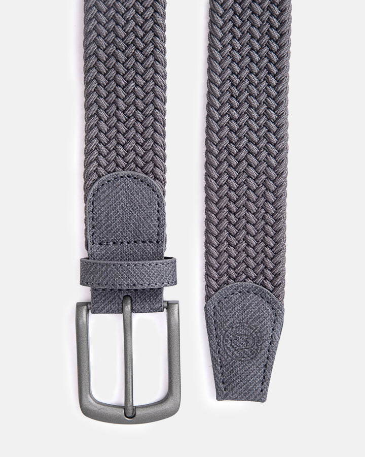 Ghost Golf Dark Grey Belt with Smoke Wolf Grey Buckle and Tip View