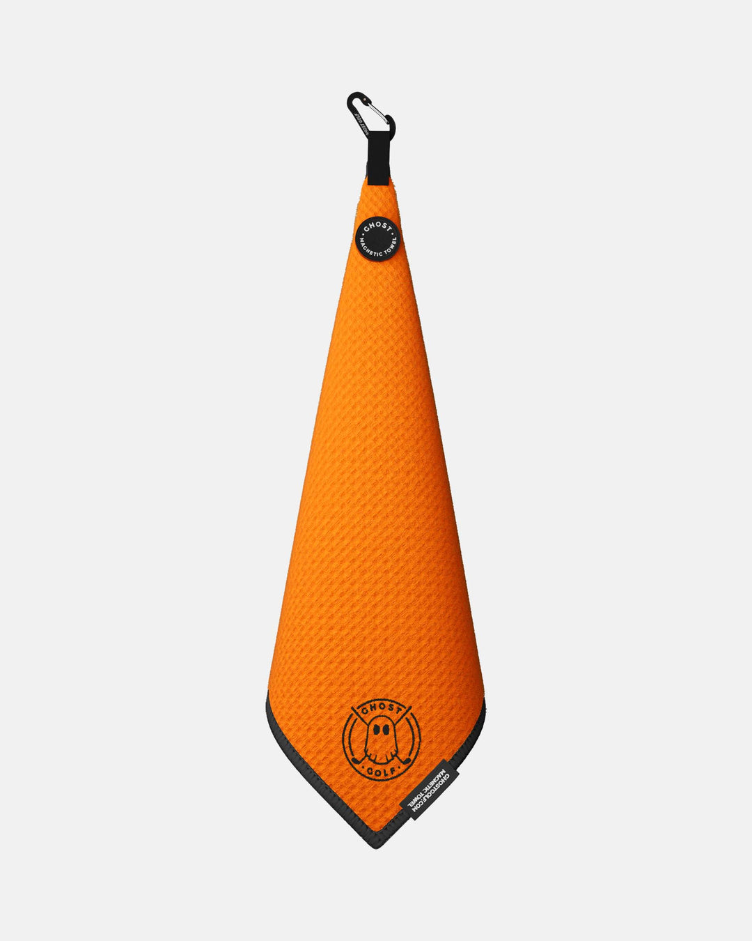 Greenside Towel with Magnet Patch and Carabiner. Orange