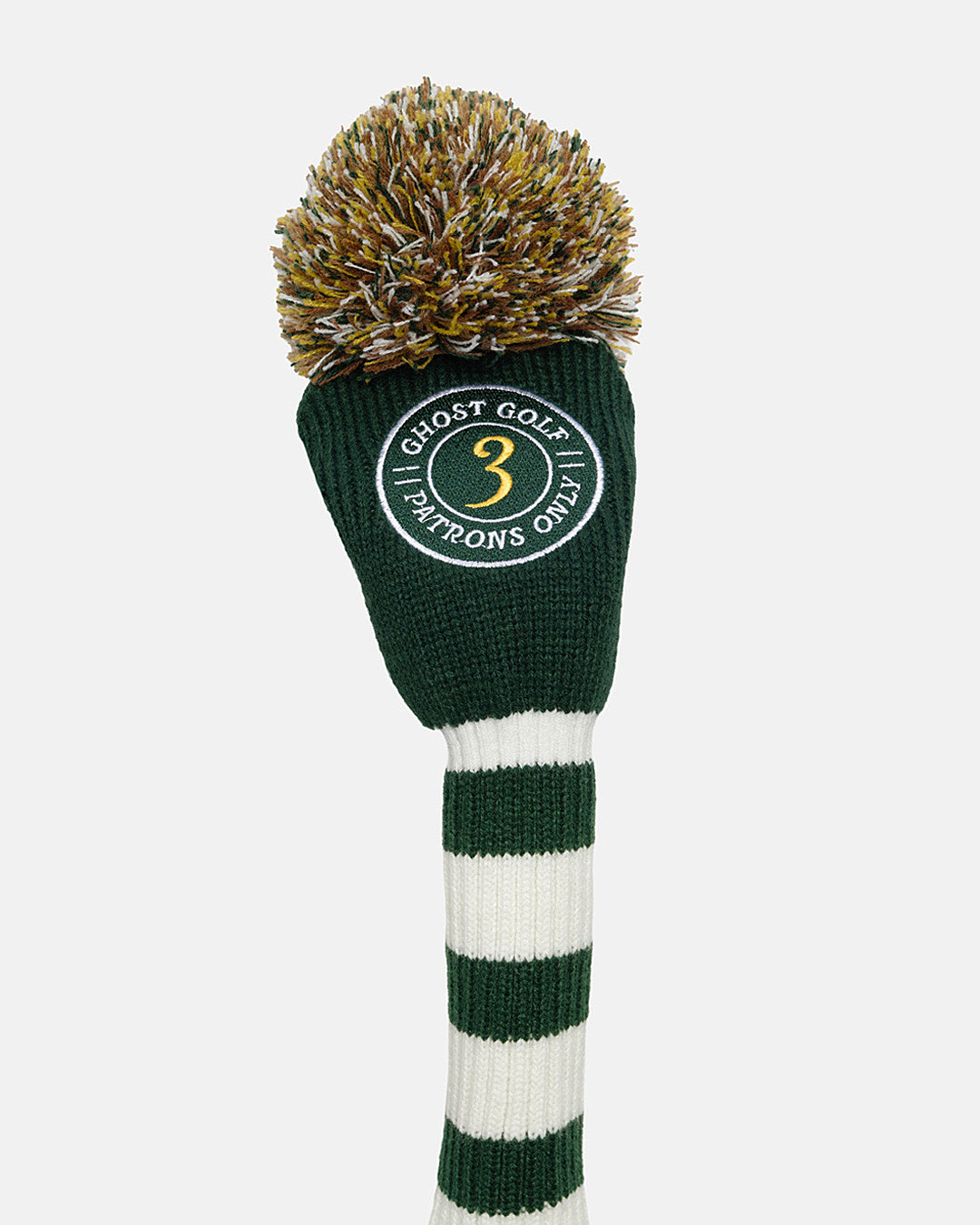 Side View of Patrons Only 3 Wood Knit Head Cover #size_3-wood