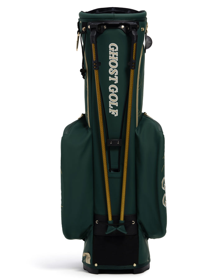 Back View of Patrons Only Anyday Bag with ghost golf hit #color_green