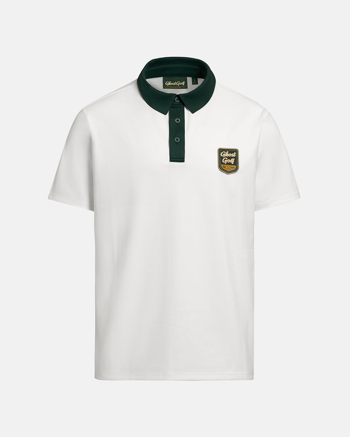 Front View Product Photo of White Patrons Signature Polo #color_white