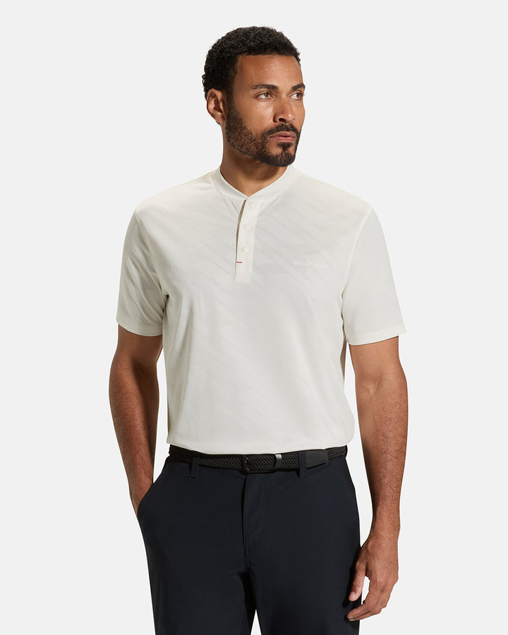 Pinnacle-Banded-Polo-Milk-White-Front #color_white