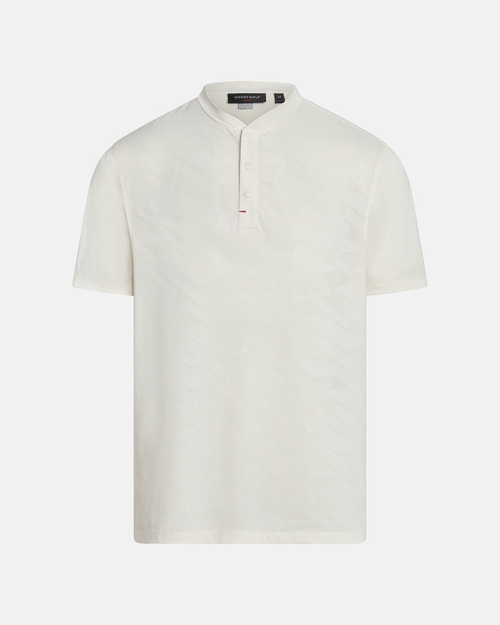 Pinnacle-Banded-Polo_Milk-White_Product Front Shot #color_white