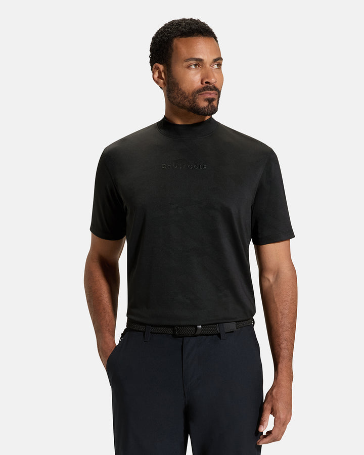 Pinnacle-Mock-Neck-Black-Front #color_black