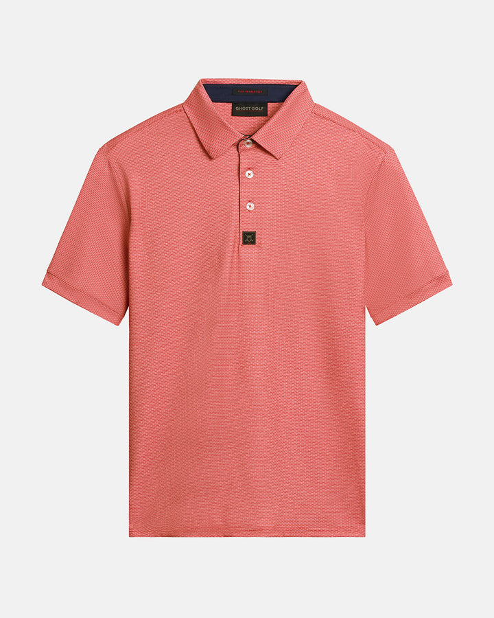 Front Product Shot of Red Qualifier Grid Polo #color_red