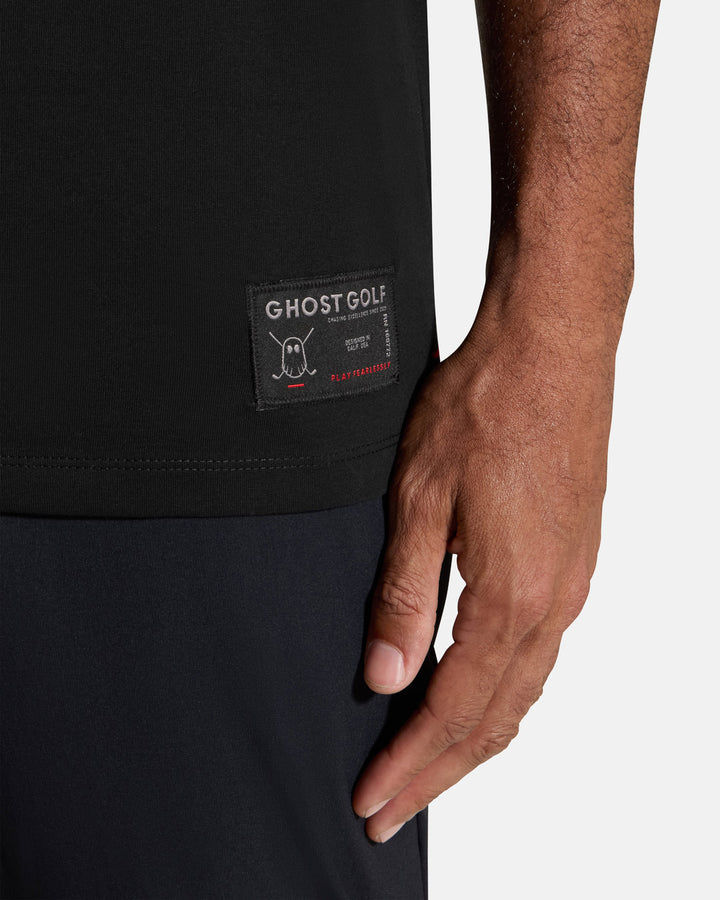 Quiet-Please-T-Shirt-Black-Closeup-2 #color_black
