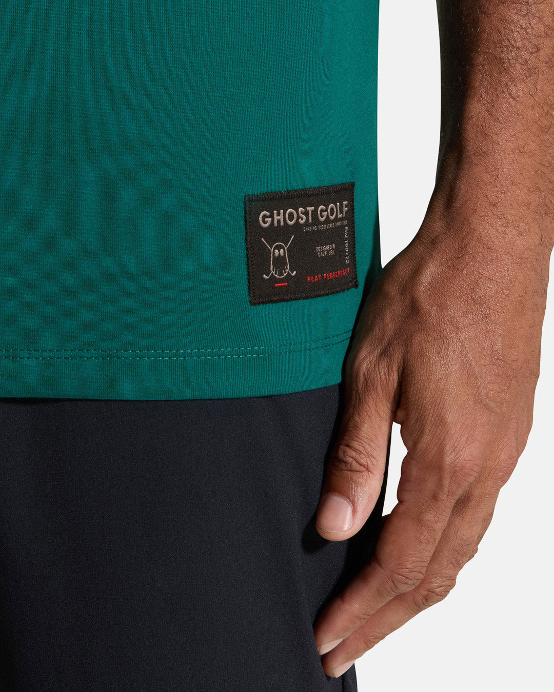 Quiet-Please-T-Shirt-Teal-Closeup-2 #color_teal-green