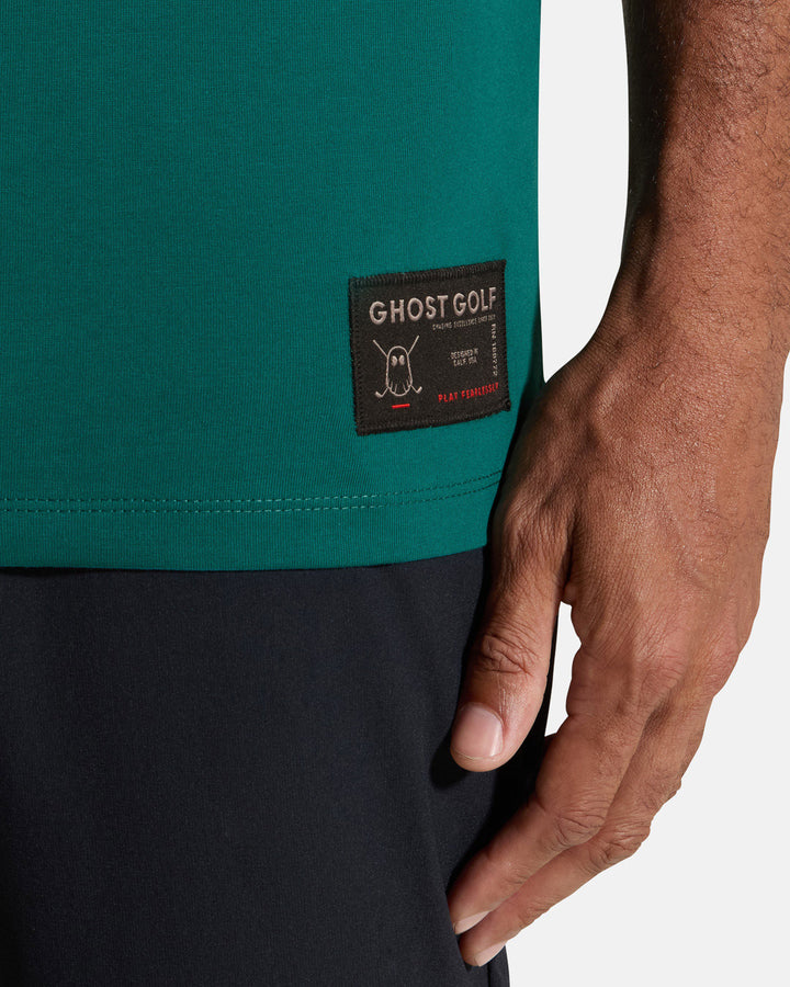 Quiet-Please-T-Shirt-Teal-Closeup-2 #color_teal-green
