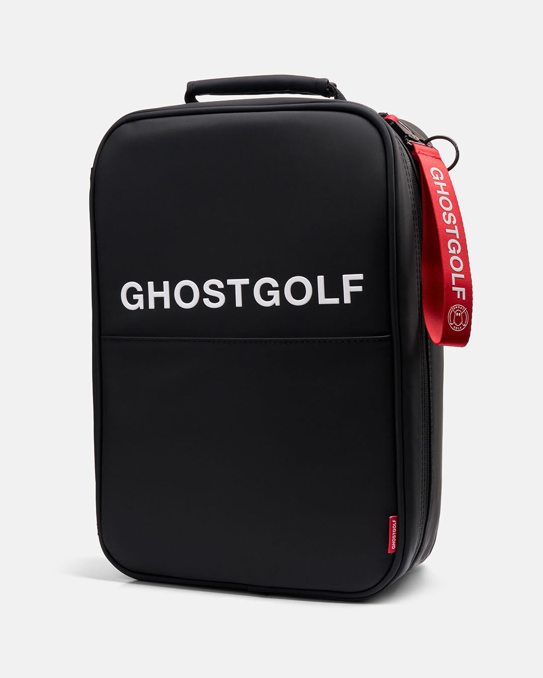 Front Shot of of Katana Ghost Golf Shoe Bag with Ghost Golf Logo in top front