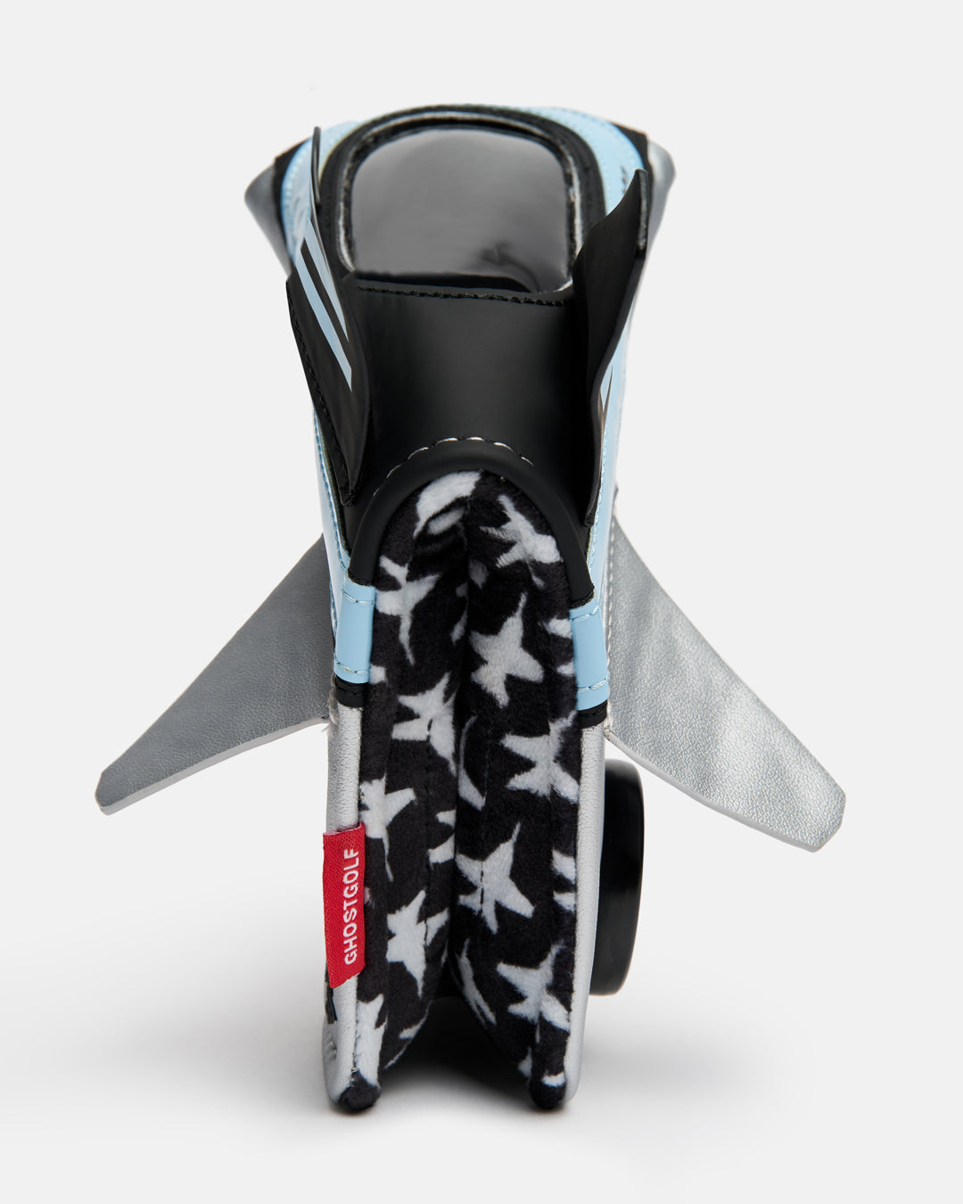 Back Product Shot of Striker Blade Putter Cover Showing Fighter Jet pattern Icon Inside