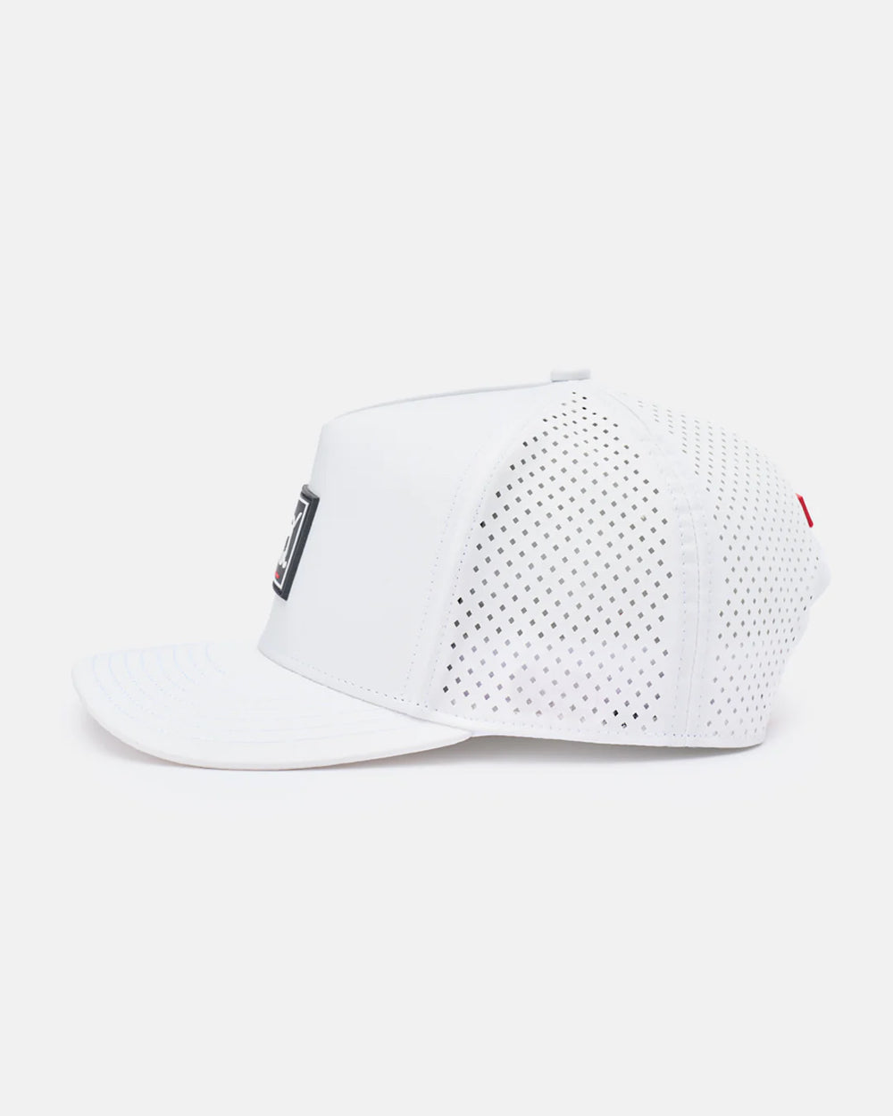 Right View Product Shot of White GG Icon Patch Snapback #color_white