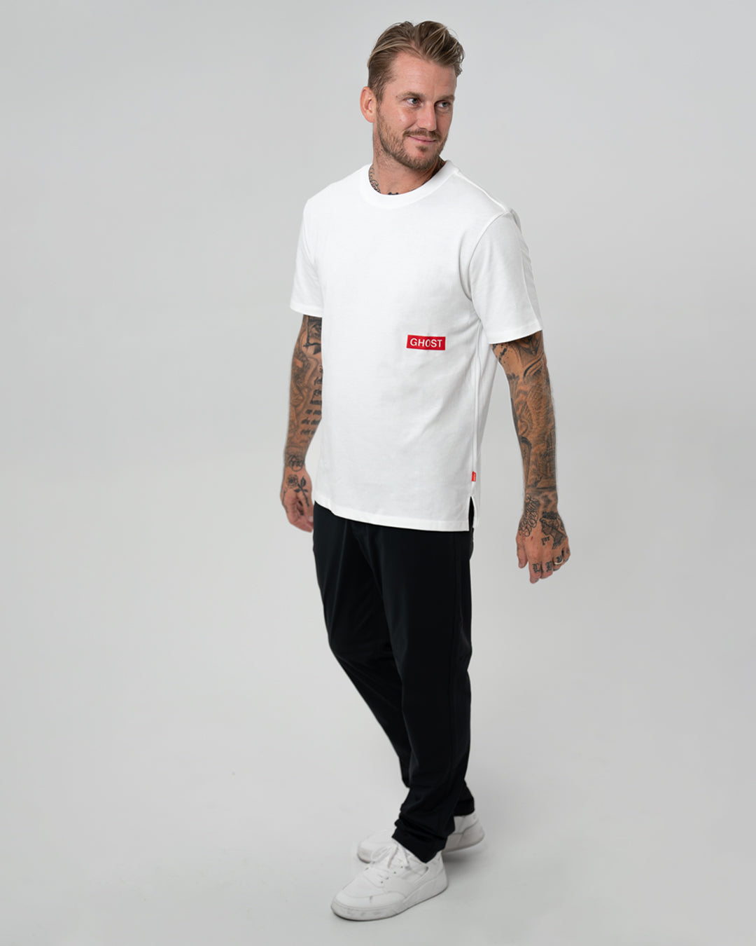 Mens Members Only Graphic Tee on Model#color_white