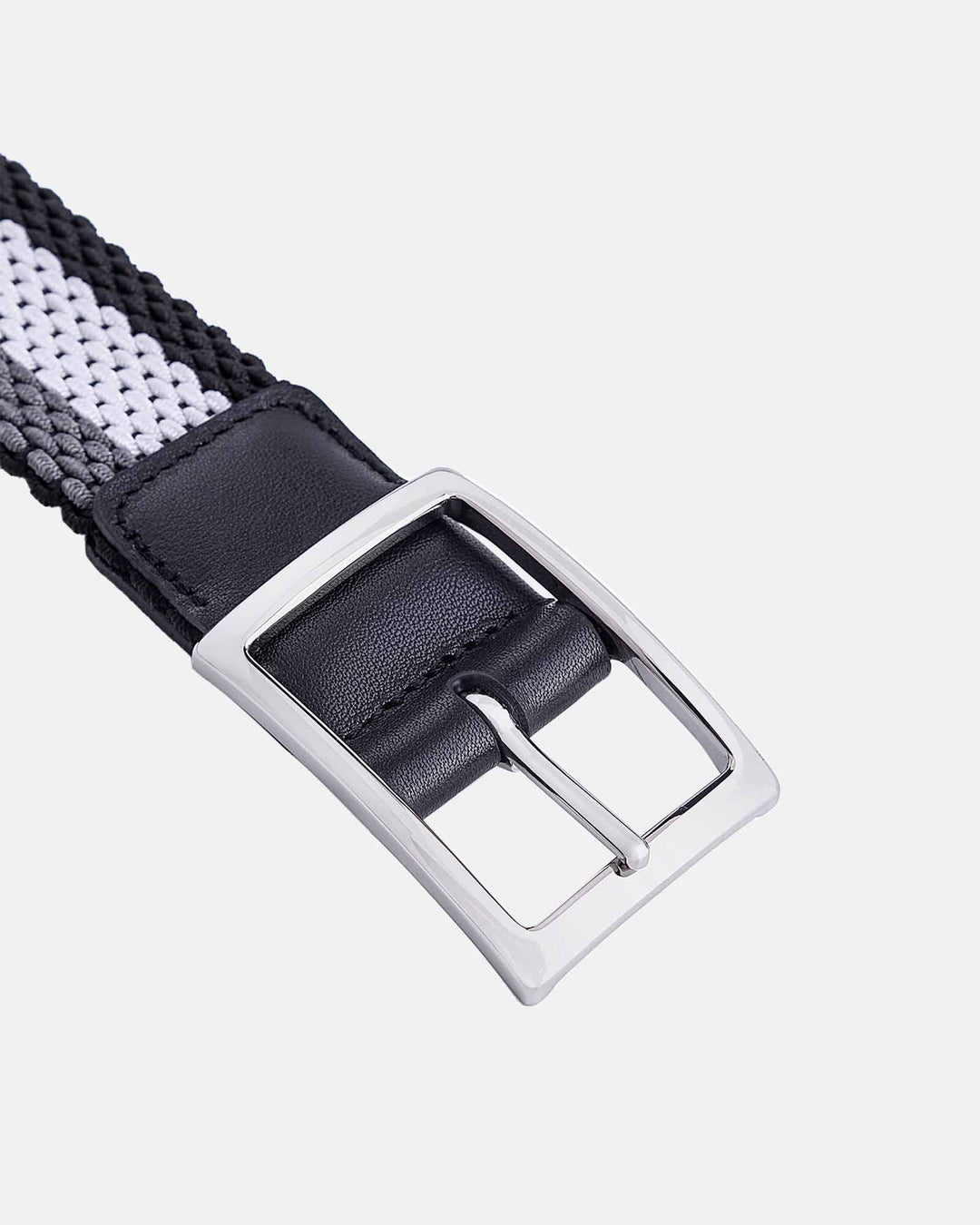 Ghost Golf Grey/Off White/Black Belt with Steel Buckle