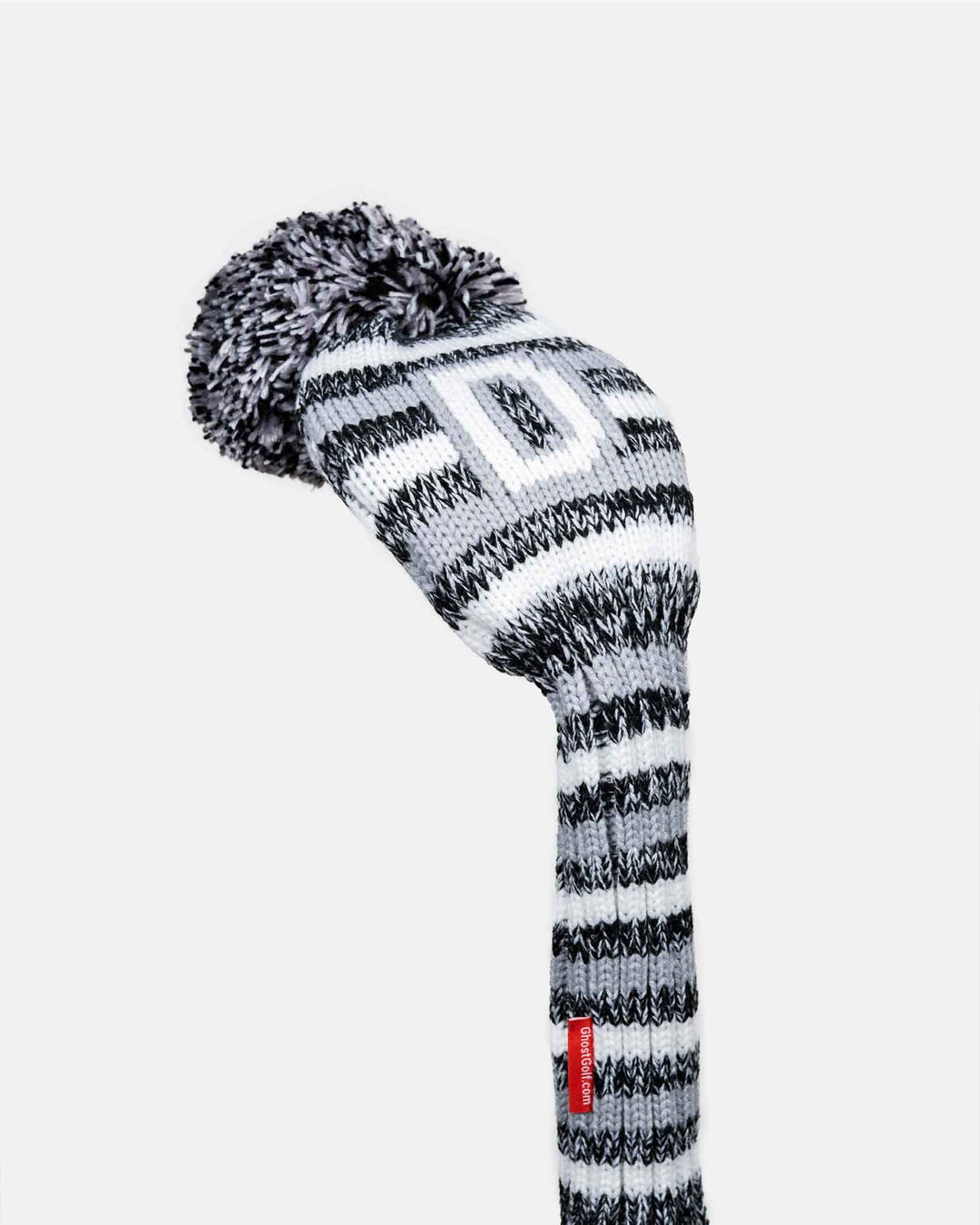 Ghost Golf Knit Head Cover Grey Striipe Driver D