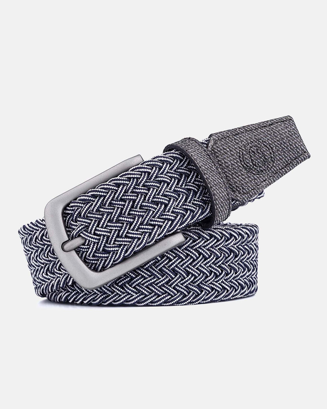 Ghost Golf Dark Blue and White Belt with Smoke Grey Buckle