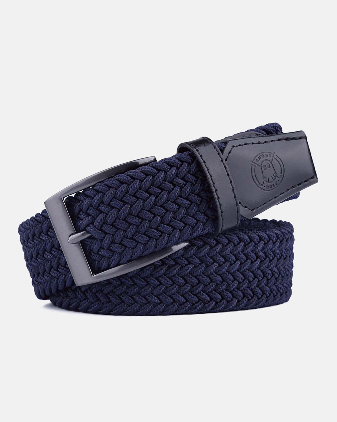 Ghost Golf Midnight Blue Belt with Black Buckle and Black PU Leather Tail 