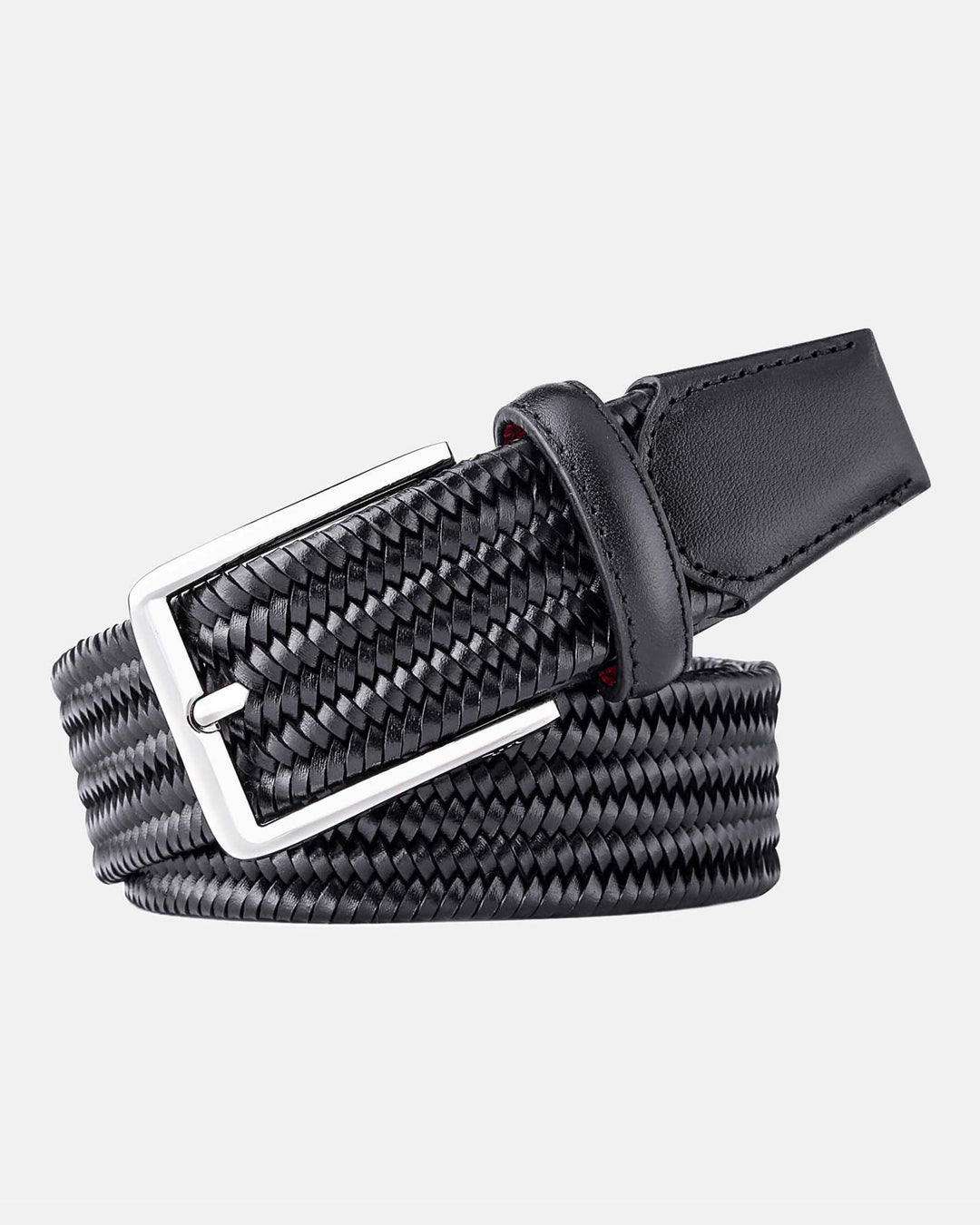 Ghost Golf Tiger Belt Black Regenerated Italian Leather Belt with Custom Steel Buckle
